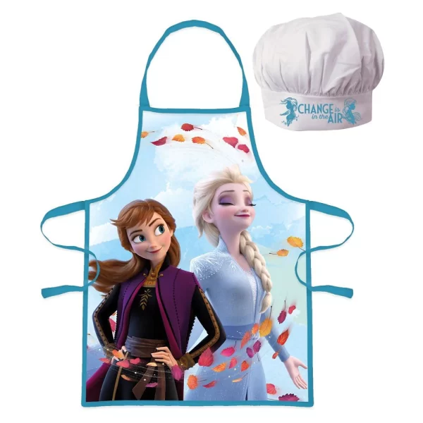 Set șort și bonetă de bucătar Frozen II Bleu
