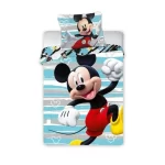 Lenjerie de pat pentru copii Faro, Mickey Mouse, Bumbac, 100x135cm