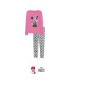 Pijama pentru fete, cu mânecă lungă, gri-roz, Minnie Mouse, Disney