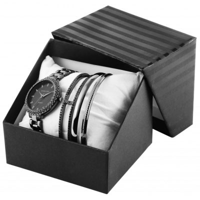 Set ceas damă și trei brățări, Black Excellanc, 1800179-005