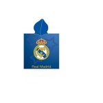 Prosop Poncho, pentru copii, cu glugă, 55 x 115 cm, multicolor, Real Madrid