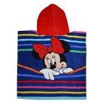 Prosop Poncho, pentru copii, 100% bumbac, cu glugă, 50 x 100 cm, multicolor, Disney, Minnie Mouse, 5473