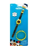 Set ceas digital pentru copii plus brățară, multicolor, Disney, Mickey Mouse