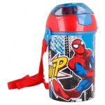 Sticlă plastic pentru apă, sport, Spiderman 450 ml Roșu/Albastru 450 ml