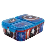 Cutie sandwich, multicompartimente, multicolor, fără BPA, Marvel, Captain America