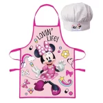 Set șorț și bonetă de bucătar Minnie Mouse Life Roz