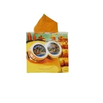 Prosop Poncho, pentru copii, 100% bumbac, cu glugă, 50 x 110 cm, multicolor, Minions, 114-2