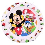 Farfurie plastic, multicolor, pentru copii, fără BPA, ce poate fi utilizat și la microunde, 22 cm, Mickey Mouse
