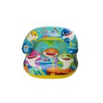 Fotoliu gonflabil pentru copii, multicolor, 55 x 55 x 35 cm, Baby Shark