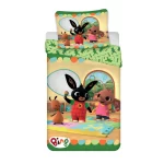 Set lenjerie pat copii, multicolor, 2 piese, 140×200 cm, 70×90, Bunny Bing, 038