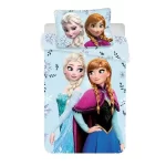 Set lenjerie pat copii, multicolor, 2 piese, 100% bumbac, 140×200 cm, 70×90, Floral 02, Frozen, Disney