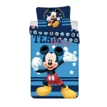 Set lenjerie pat copii, multicolor, 2 piese, 100% bumbac, 140×200 cm, 70×90, Team, Mickey Mouse, Disney