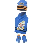 Set căciulă, fular și mănuși, albastru, +3 ani, Disney, Mickey Mouse