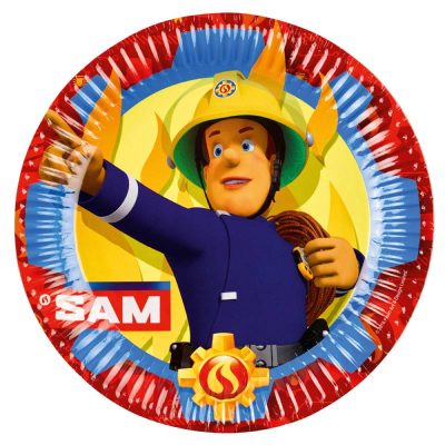 Set 8 farfurii Pompierul Sam/Fireman Sam