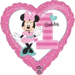 Balon folie Minnie 1st Birthday 43cm