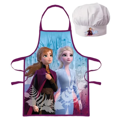 Set șort și bonetă bucătărie Frozen leaves Mov