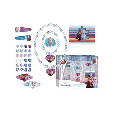 Set frumusețe, bijuterii și accesorii fete, multicolor, Frozen, Disney