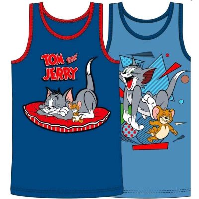 Set 2 maiouri băieți, albastru, 100% bumbac, Tom and Jerry