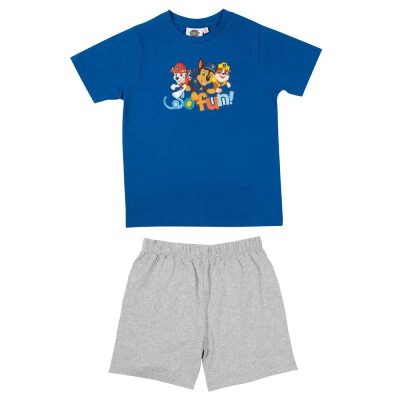 Pijama copii, cu mânecă scurtă, albastru/gri, So Fun, Paw Patrol