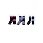Set 3 perechi șosete damă, cu logo, multicolor, Lee Cooper Originals, lee02