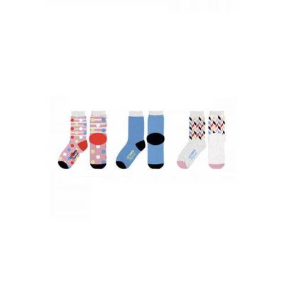 Set 3 perechi șosete damă, cu logo, multicolor, Lee Cooper Originals, lee03