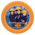 Farfurie plastic, multicolor, pentru copii, fără BPA, 21.5 cm, Fireman Sam