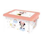 Cutie pentru depozitarea jucăriilor Stor, model Minnie Mouse, cu capac, 7 l, multicolor, 18.5x19.2x28.7 cm