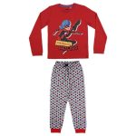 Pijama mânecă lungă fete, bumbac, Ladybug Roșu