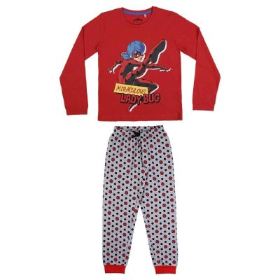 Pijama mânecă lungă fete Ladybug Roșu