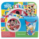 Set 5 piese pentru servit masa, plastic, fără BPA, multicolor, utilizabil la microunde, better Together, Mickey Mouse, Disney