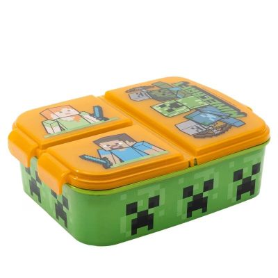 Cutie sandwich multicompartimente Minecraft Verde