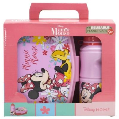 Set cutie sandwich și sticlă pentru lichide Minnie Mouse