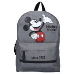 Rucsac gri cu două compartimente, 33x23x9 cm, The Biggest Of All Stars, Mickey Mouse, Disney