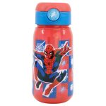 Sticlă apă copii Spiderman Arachind Grid, plastic, 510 ml Transparent