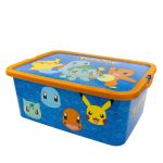 Cutie depozitare jucării, Pokemon Rock, 38x27x11 cm, 13 litri Albastru