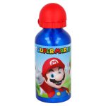Sticlă de apă, pentru copii, din aluminiu, cu model Super Mario, 400 ml