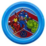 Farfurie plastic, multicolor, pentru copii, fără BPA, 21.5 cm, Heraldic Army, Avengers