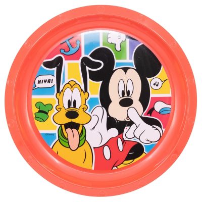 Farfurie plastic pentru copii multicolor Mickey Mouse