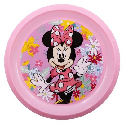 Farfurie plastic pentru copii multicolor Minnie Mouse