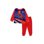 Pijama copii, cu mânecă lungă, polar, roșu,  Spiderman