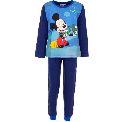 Pijama mânecă lungă bumbac Mickey Mouse Bleumarin