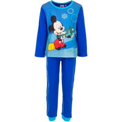Pijama mânecă lungă bumbac Mickey Mouse Albastru