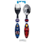 Set 2 tacâmuri, furculiță și lingură pentru copii Avengers 15.5 cm Roșu