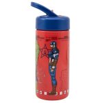 Sticlă pentru apă, cu mâner, 410 ml, multicolor, plastic fără BPA, Heraldic Army, Avengers