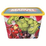 Cutie pentru depozitare, din plastic, cu capac, 23 L, multicolor, 40x27x29 cm, Marvelmania, Avengers
