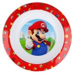 Bol plastic, multicolor, pentru copii, fără BPA, ce poate fi utilizat și la microunde, 16 cm, Super Mario