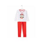 Pijama copii, cu mânecă lungă, 100% bumbac, multicolor, Peace, Minnie Mouse
