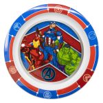 Farfurie plastic, multicolor, pentru copii, fără BPA, ce poate fi utilizată și la microunde, 23 cm, Heraldic Army, Avengers