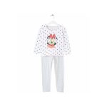 Pijama copii, cu mânecă lungă, 100% bumbac, multicolor, Minnie Mouse