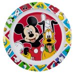 Farfurie plastic, multicolor, pentru copii, fără BPA, ce poate fi utilizată și la microunde, 23 cm, Better Together, Mickey Mouse